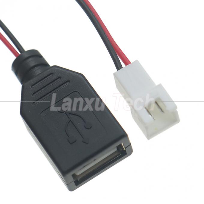 USB Tipo A Femenino a JST XH 2.54 Pitch 2 Pin Femenino el cable de toma de corriente 1