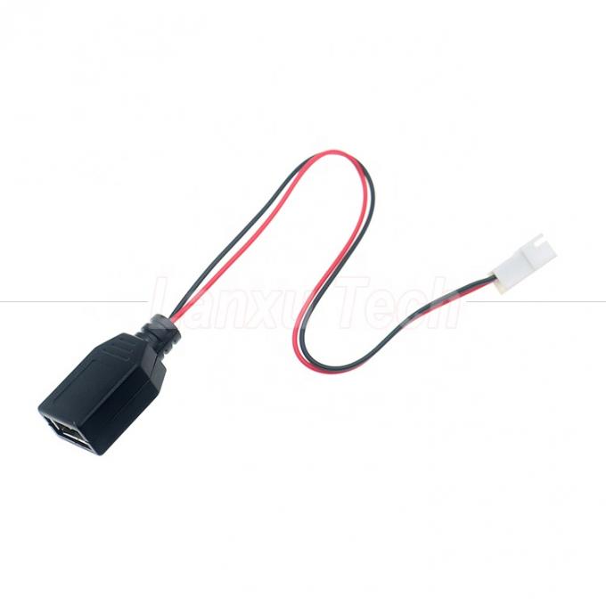 USB Tipo A Femenino a JST XH 2.54 Pitch 2 Pin Femenino el cable de toma de corriente 3