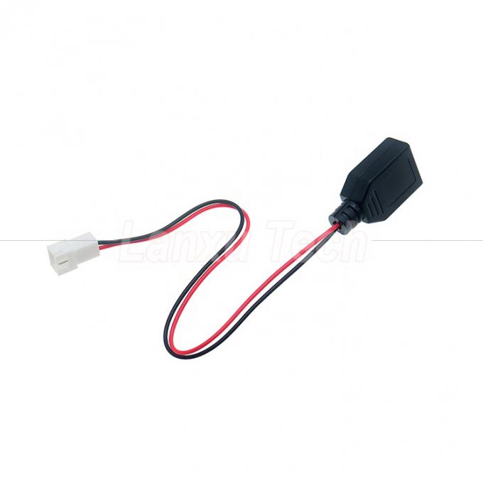 USB Tipo A Femenino a JST XH 2.54 Pitch 2 Pin Femenino el cable de toma de corriente 4