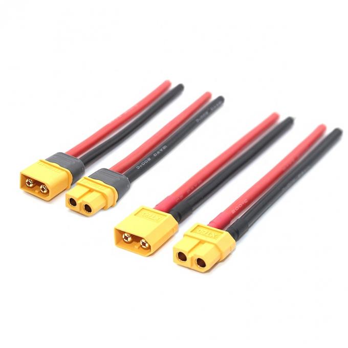 12AWG 16AWG 100mm 150mm 200mm XT30U XT60 XT60H XT90 Conector Hombre Hembra a cables desnudos Arnés de cable de extremo para la batería del motor Fpv 1