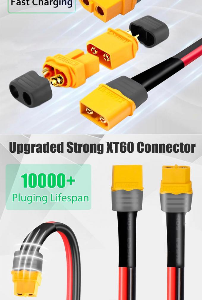 10AWG 12AWG Hombre a mujer XT60 XT60H Conector Cable de adaptación de extensión para la central eléctrica de baterías RC Panel solar 3
