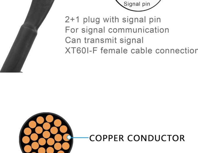 DC 5.5x2.1mm 5.5x2.5mm Plug Jack de barril masculino a XT60 Conector de baterías Cable de cable para panel solar FPV 4