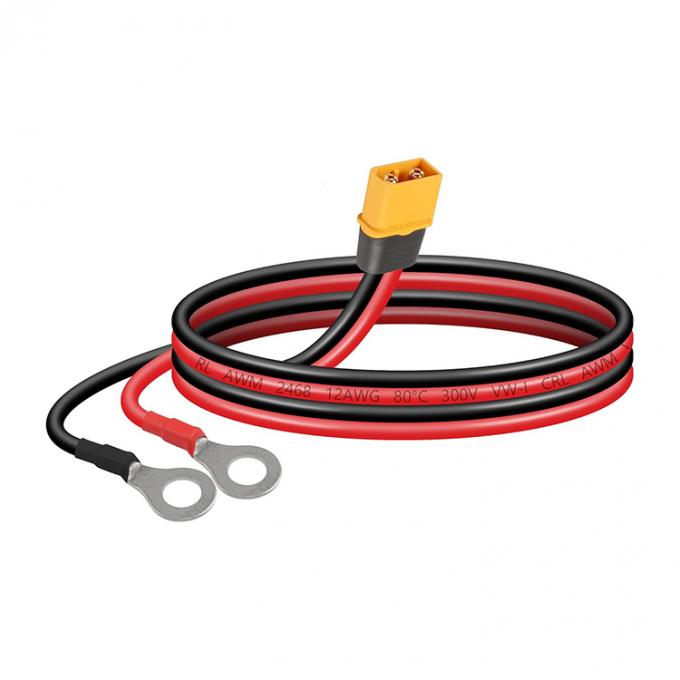 12AWG Silicon Wire XT60 XT60H Hombre Hombre Femenino a O Cable de terminal de anillo para RC Aviones Coches de juguete Lipo Batería FPV Drone de carreras 1