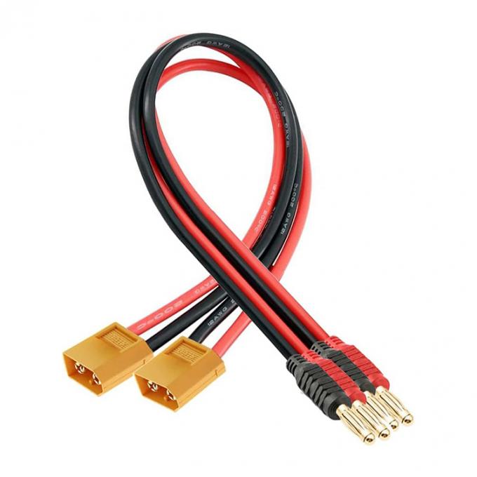 14AWG XT60 Plug masculino para conector de plátano de 4 mm Cable para carga de batería RC Lipo FPV Drone 1