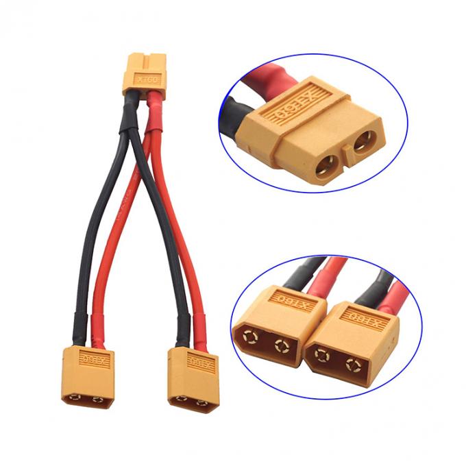 14AWG XT60 1 Cable de extensión de división Y de mujer a hombre para batería RC Lipo 1