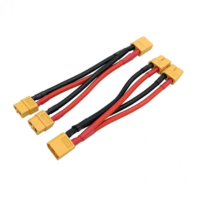 14AWG XT60 1 Hombre a 2 Mujer Y Splitter Cable de extensión para la batería RC Lipo 2