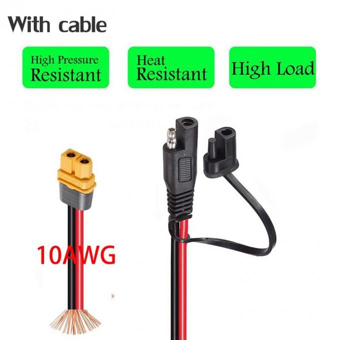 XT60 Conector femenino para el cable de extensión SAE con soporte de fusible para la central eléctrica de paneles solares 2