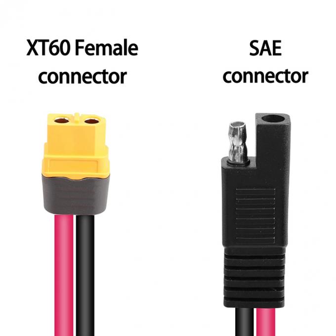 12AWG SAE a XT60 Cable de extensión del adaptador de conector para la batería Lipo de la central eléctrica del generador solar 2