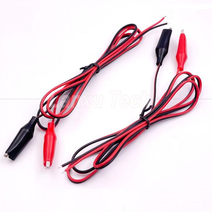 12v Negro Rojo Prueba eléctrica conduce Jumper alambre cocodrilo clips cable 0