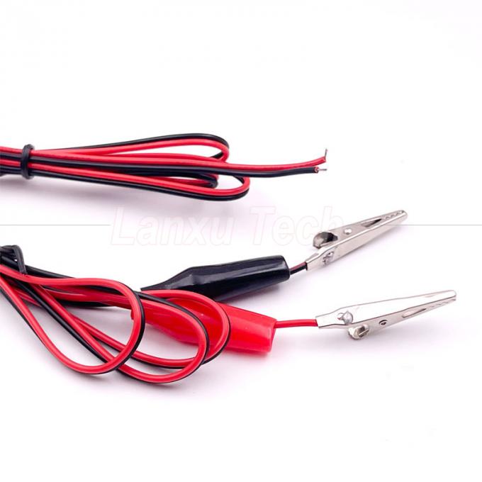 12v Negro Rojo Prueba eléctrica conduce Jumper alambre cocodrilo clips cable 4