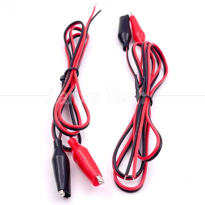 12v Negro Rojo Prueba eléctrica conduce Jumper alambre cocodrilo clips cable 3