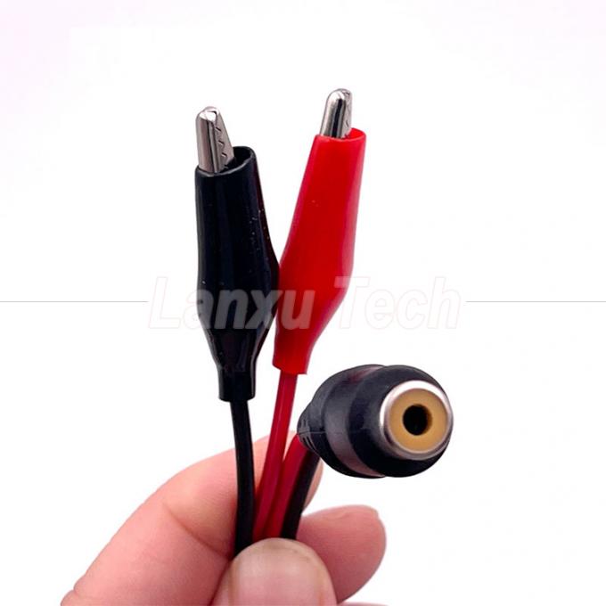RCA AV femenino a los clips de cocodrilo Cable para altavoz 3