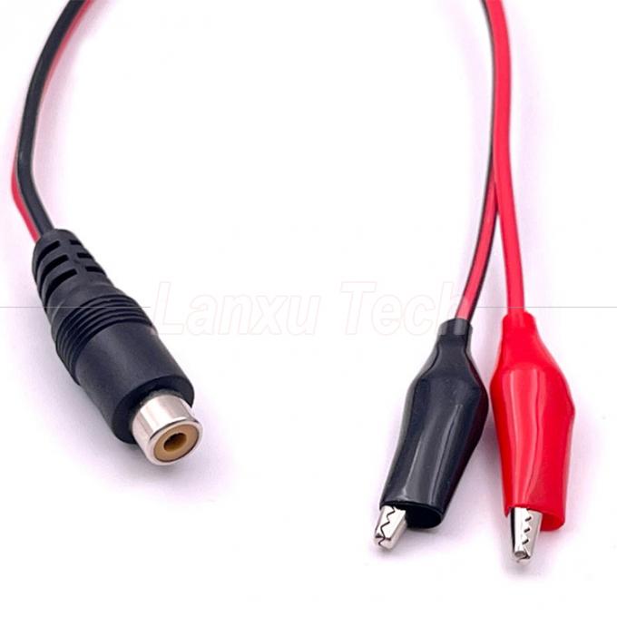 RCA AV femenino a los clips de cocodrilo Cable para altavoz 4