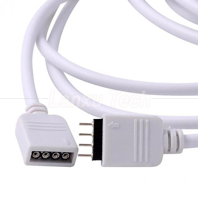 Cable de extensión de conector de conector RGB de 4 pines de mujer a mujer para 5050 3528 2835 luz de banda LED 4