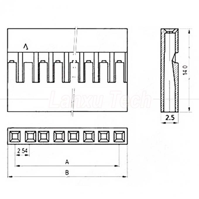 10cm 20cm 30cm 50cm 2 Pin 3 4 5 6 8 10 Pin Dupont 2.54mm Conector de cable Jumper Arnés de cable 1