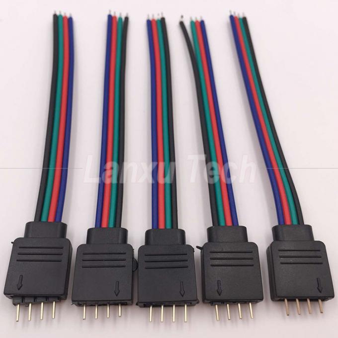 Conector RGB de 4 pines 5050 con cable de cinta de LED 2