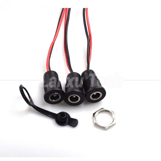 DC 022 5.5x2.1mm 5.5x2.5mm montaje con rosca de enchufe femenino a JST SM 2 cables de conector de pines 2
