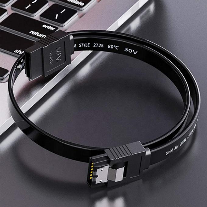 Alta velocidad 6Gbps Bloqueo de llave Azul Sata III 3.0 Cable de extensión de energía para disco duro HDD SSD 6