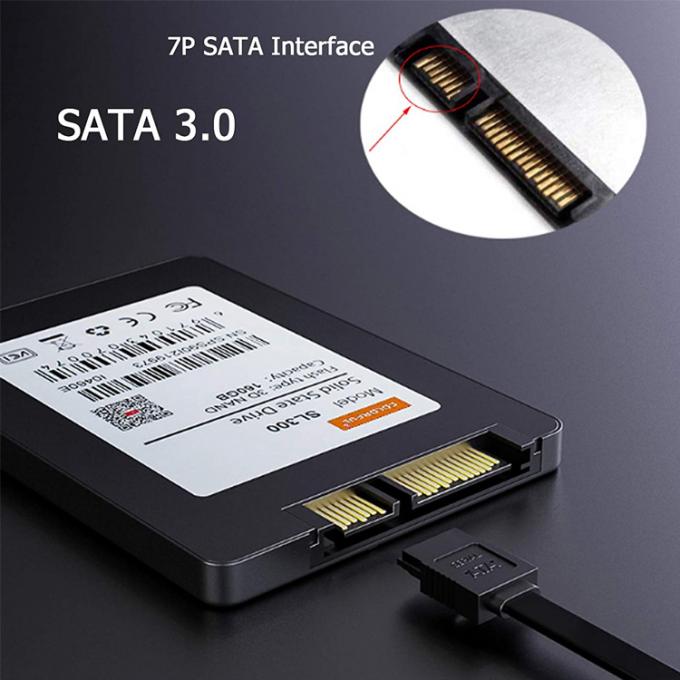 Alta velocidad 6Gbps Bloqueo de llave Azul Sata III 3.0 Cable de extensión de energía para disco duro HDD SSD 8