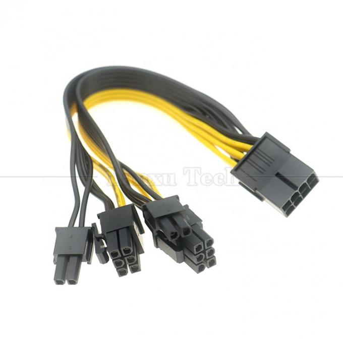 PCIe 8 pin Hombre a doble 8 pin Hombre PCI Express Graphics Tarjeta de vídeo GPU Splitter Adaptador de energía Cable 0