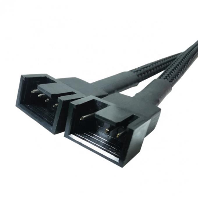 placa base CPU 4 PIN Conector PC Casilla de control de temperatura ventilador de enfriamiento Y splitter Extensión de cable PWM 2