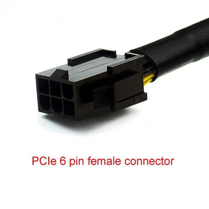 GPU 6 PIN Femenino a doble 8 PIN Hombre 18AWG PCI Express Adaptador de fuente de alimentación de la placa base PCIe Riser 3.0 Cable de extensión 3
