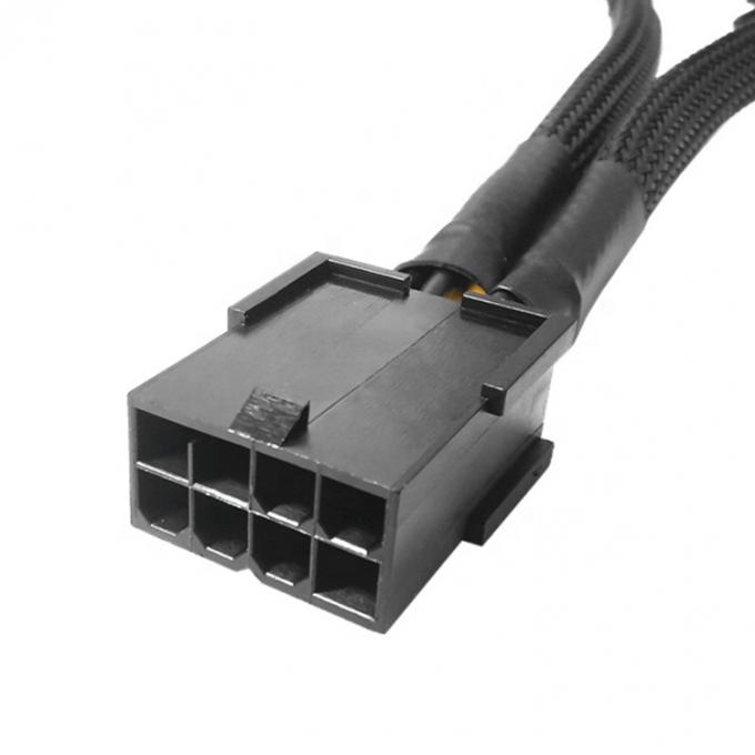 Sleeve tejido PCIe 8 pin Femenino a doble 8 pin Hombre PCI Express Graphics Tarjeta de video GPU Cable de adaptador de alimentación 2
