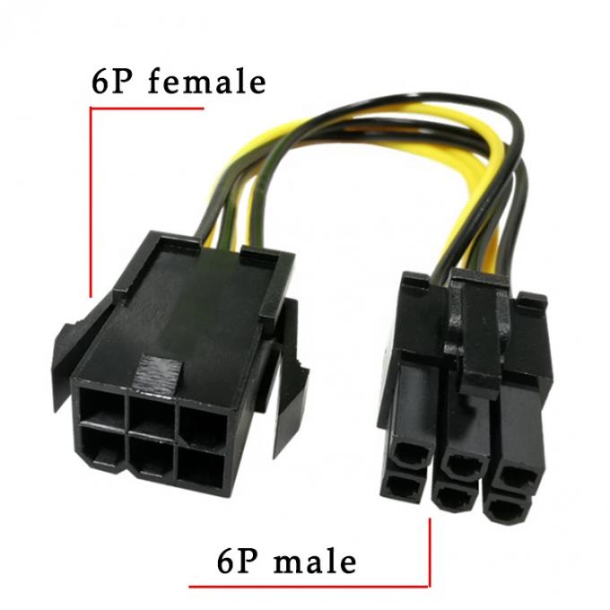 PCI-E 6 pines a 6 pines de macho a hembra GPU ATX Tarjeta gráfica de video PCIE PCI Express Cable de alimentación 3