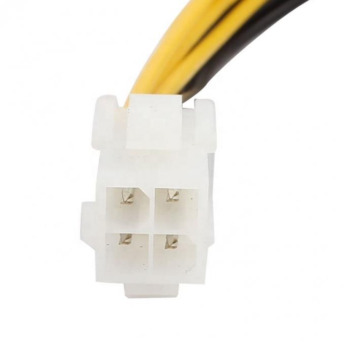 Cable de extensión de la fuente de alimentación de la placa base ATX de 4 pines femenino a 8 pines masculinos 2