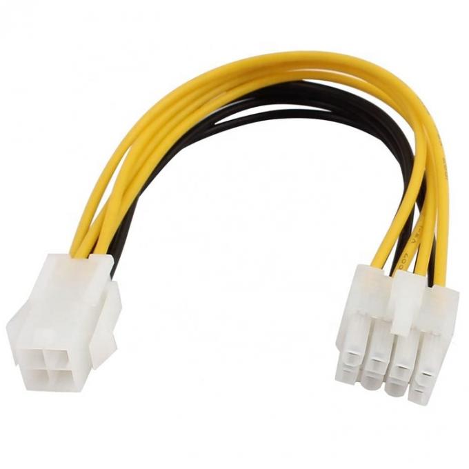 Cable de extensión de la fuente de alimentación de la placa base ATX de 4 pines femenino a 8 pines masculinos 3
