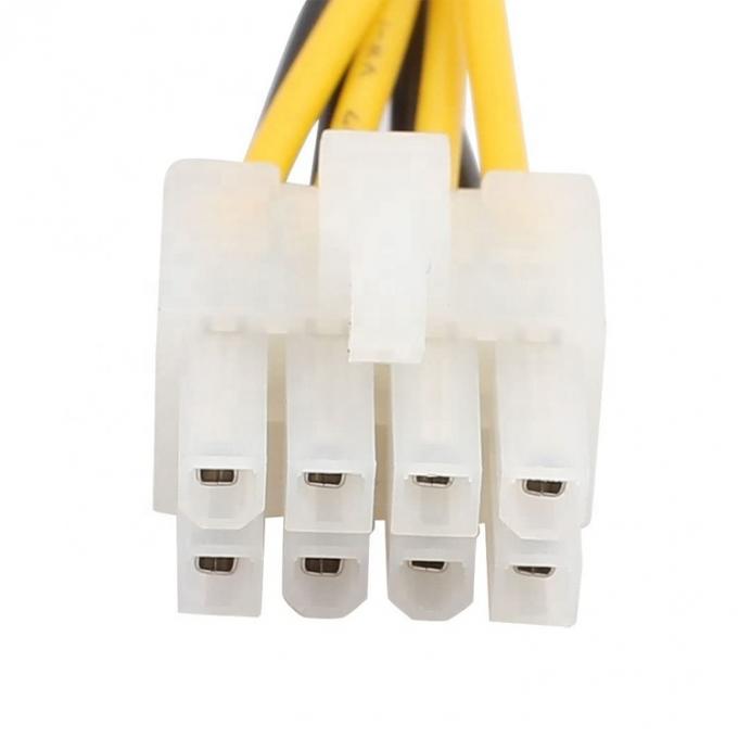 Cable de extensión de la fuente de alimentación de la placa base ATX de 4 pines femenino a 8 pines masculinos 1