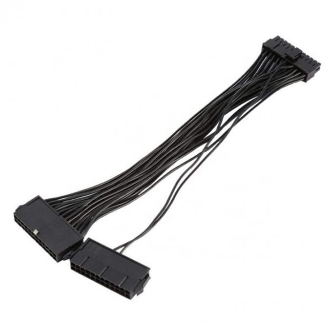 PSU 24 PIN Femenino a doble 20 4 24 PIN Hombre ATX Minería de la placa base de cable de extensión 2