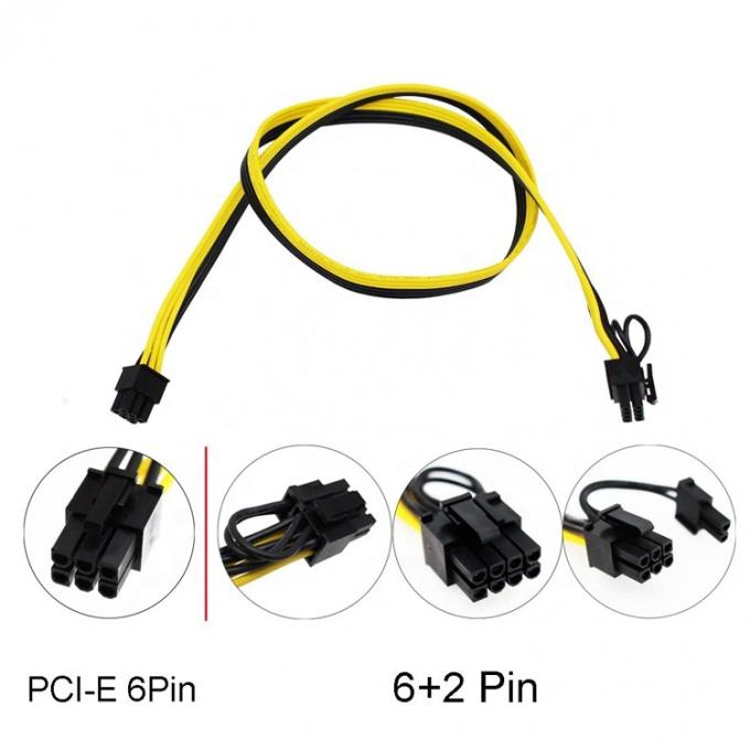 PCIE 6 pin a 8 pin GPU ATX Tarjeta gráfica de vídeo PCIE PCI cable de alimentación de alta velocidad 3