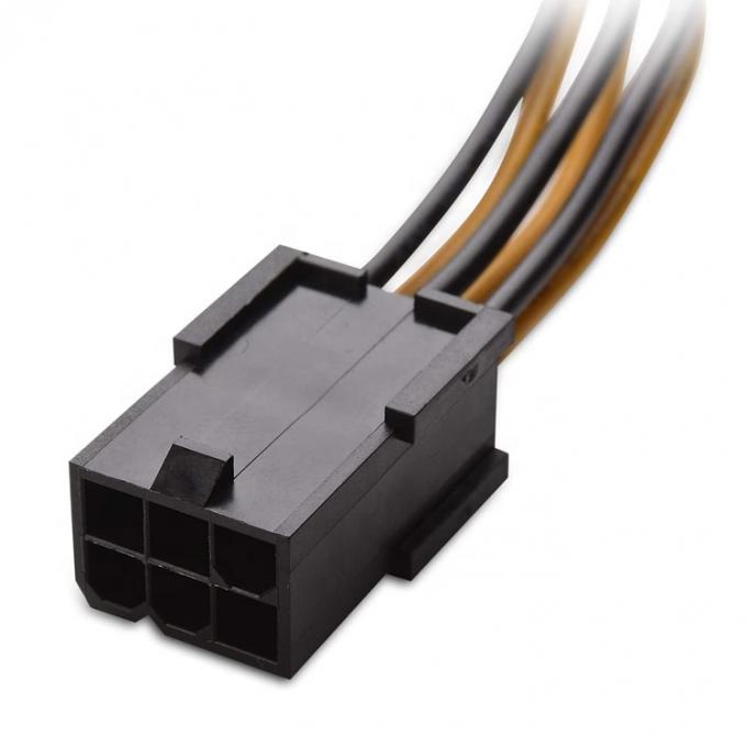 6 pines macho a 8 pines macho GPU ATX Tarjeta gráfica de video PCIe Express Adaptador de alimentación Cable de extensión para computadora 1