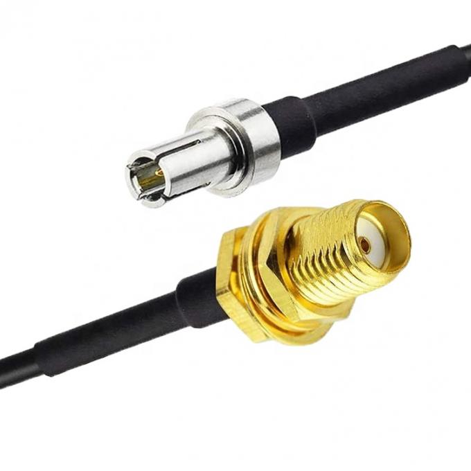Cable coaxial de conector femenino de antena adaptador de RF personalizado TS9 a SMA 2