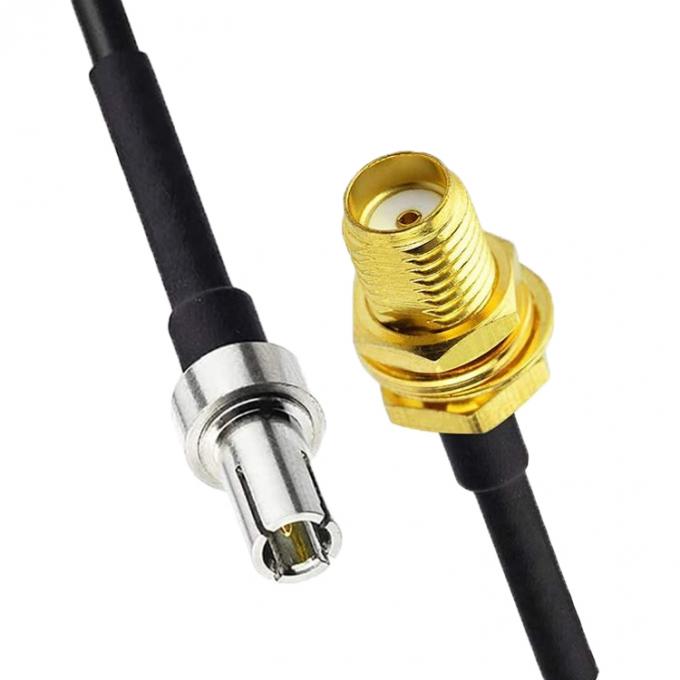 Cable coaxial de conector femenino de antena adaptador de RF personalizado TS9 a SMA 5