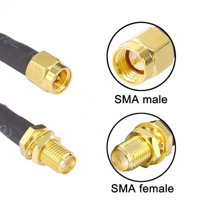 Hombre a Hembra RG174 RG178 RG316 RG58 ensamblaje RF Jumper Antena Cable coaxial 1