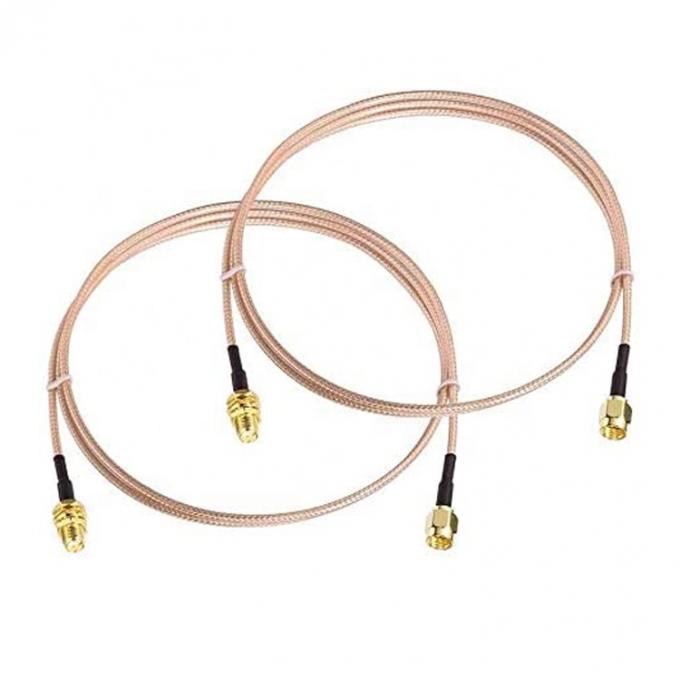 Conectores de adaptador de RF de RG 174 SMA masculino a SMA femenino de ensamblaje Jumper 0