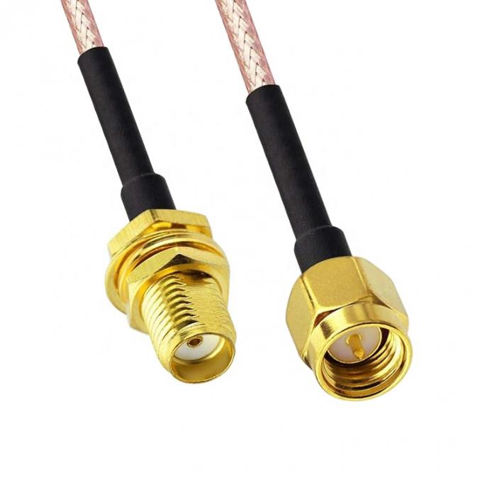 Conectores de adaptador de RF de RG 174 SMA masculino a SMA femenino de ensamblaje Jumper 1
