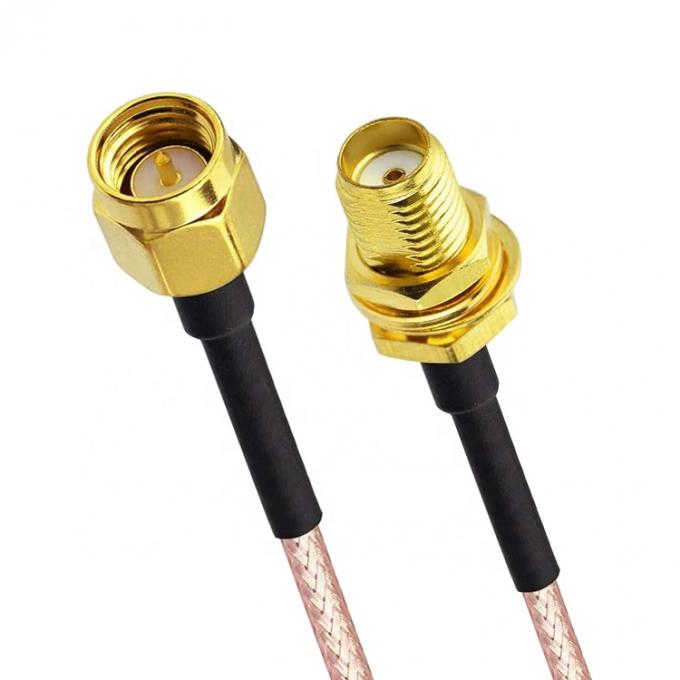 Conectores de adaptador de RF de RG 174 SMA masculino a SMA femenino de ensamblaje Jumper 3