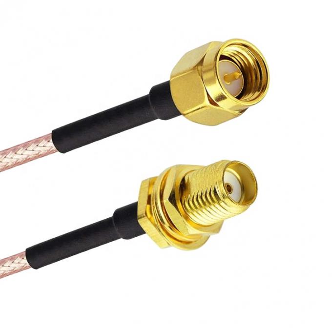 Conectores de adaptador de RF de RG 174 SMA masculino a SMA femenino de ensamblaje Jumper 4