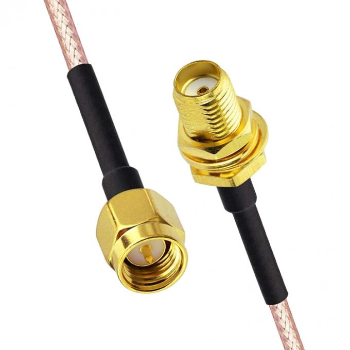 Conectores de adaptador de RF de RG 174 SMA masculino a SMA femenino de ensamblaje Jumper 6