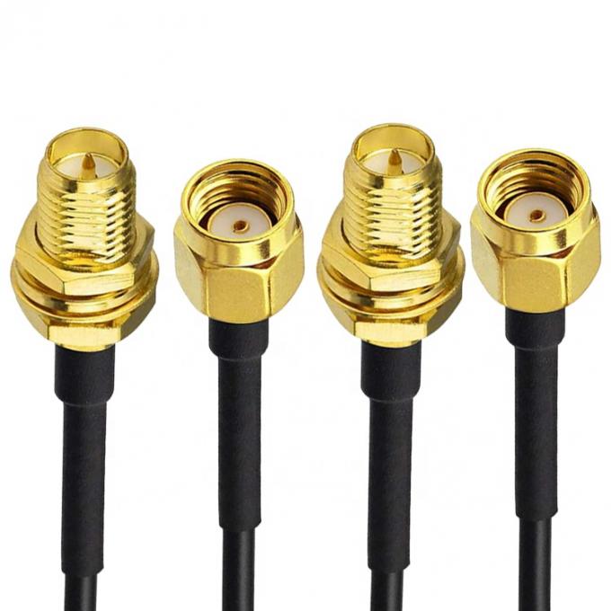 Conectores de adaptador RF de RG 174 SMA masculino a SMA femenino 3