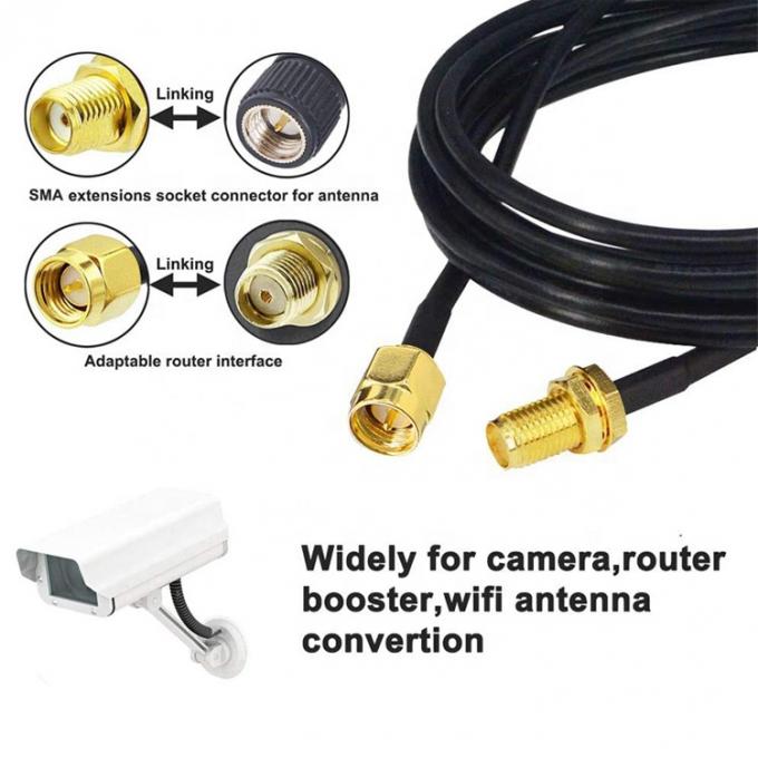 Conectores de adaptador RF de RG 174 SMA masculino a SMA femenino 0