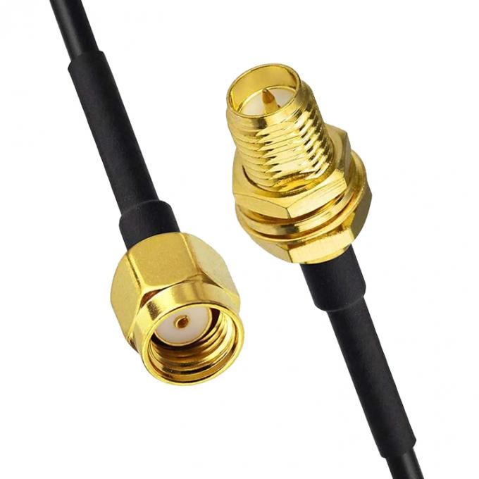 Conectores de adaptador RF de RG 174 SMA masculino a SMA femenino 4