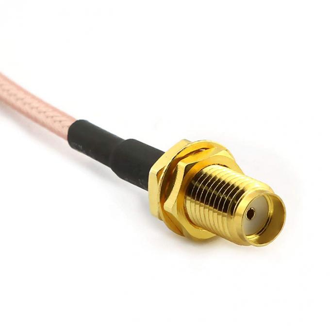 RG316 90 grados ángulo derecho MMCX macho a SMA mujer antena cola de cerdo RF cable coaxial 2