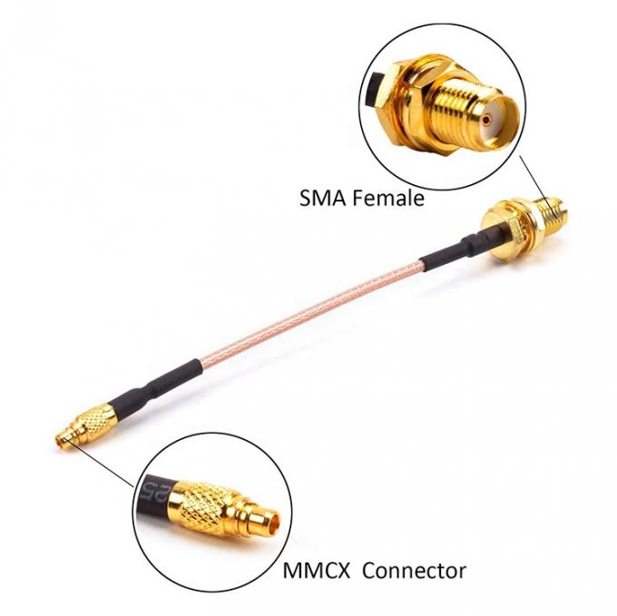 RG316 Pigtail SMA Femenino a recto MMCX Hombre Cable de extensión de antena coaxial RF 1