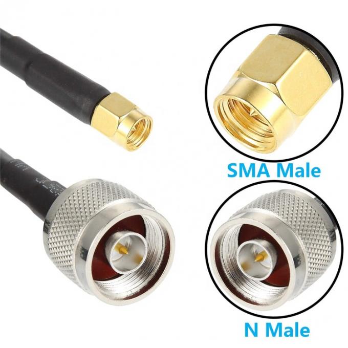 Antenna personalizada SMA macho a N Tipo de cola de cerdo Cable de extensión coaxial RF para antena Wifi GPS 2
