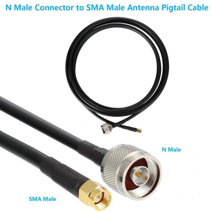 Antenna personalizada SMA macho a N Tipo de cola de cerdo Cable de extensión coaxial RF para antena Wifi GPS 4