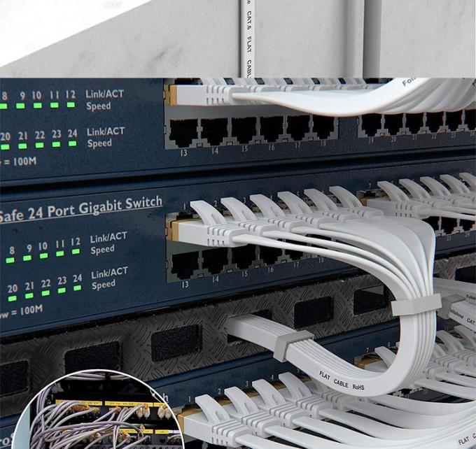 1m 5m 10m UTP FTP Shield Cat5 Cat5e Cat6 Ca6a Cat7 RJ45 Flat Ethernet Patch Network Lan Cable para el router 8